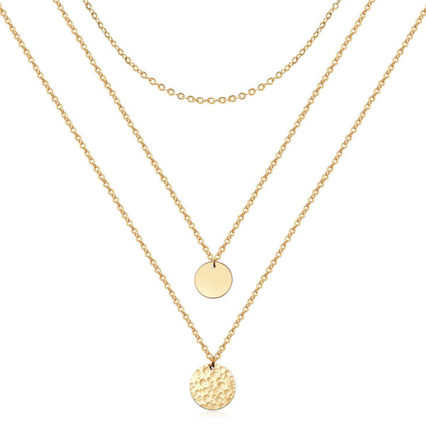 14K Gold Plated Bar Coin Charm Pendant