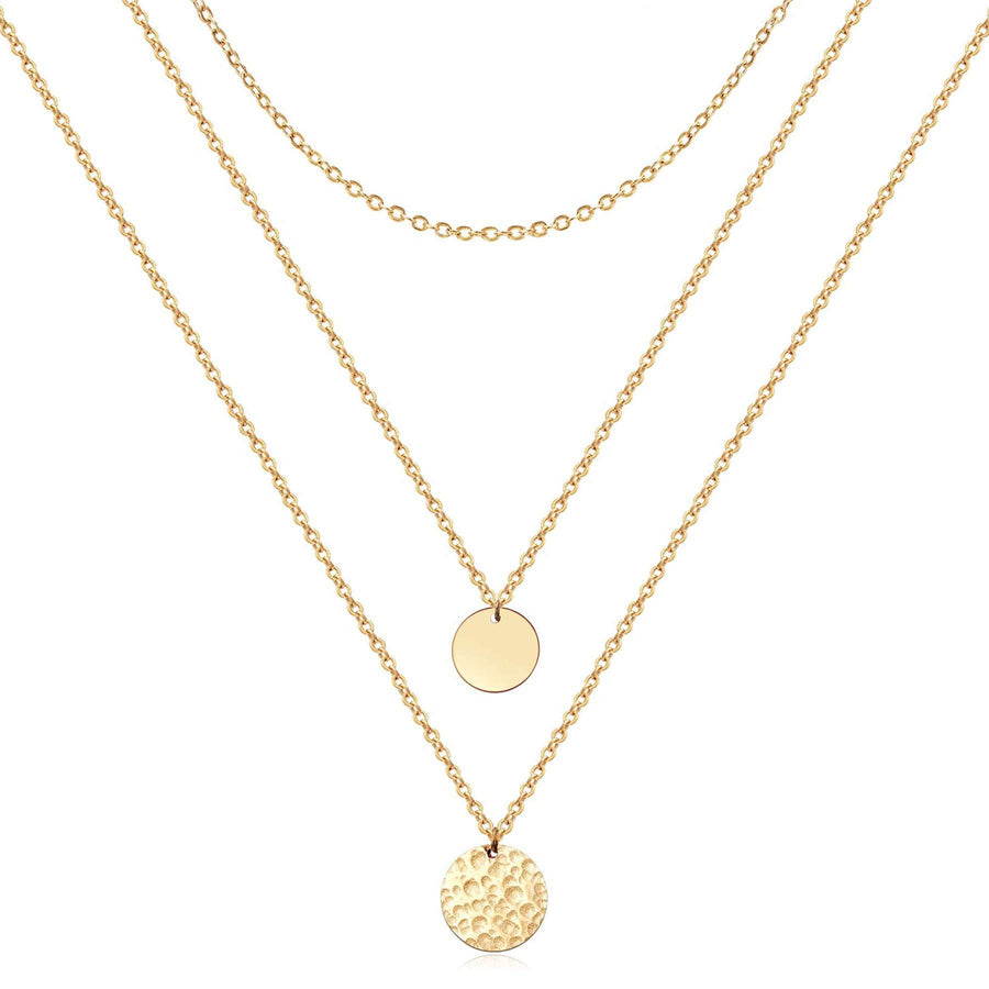 14K Gold Plated Bar Coin Charm Pendant